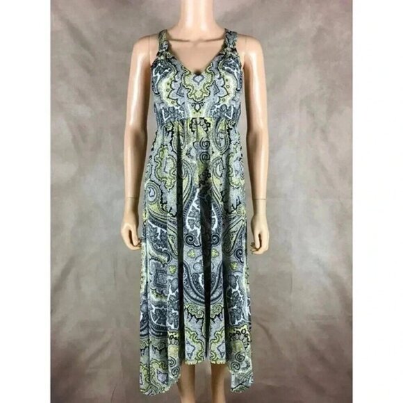 INC Handkerchief  'Couture Paisley' Midi Dress NWT Size Small - Picture 2 of 11